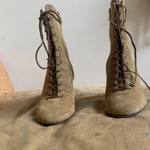 COACH lace up ankle boots